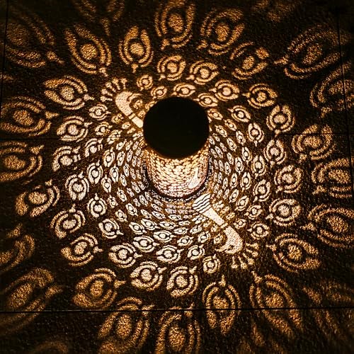 TIGGSY Peacock Solar Lanterns Outdoor Waterproof Hanging Solar Lights Peacock Gifts for Women Men Metal Decorative LED Lanterns for Yard Patio Lawn Tabletop Pathway Landscape Garden Decor - Image 3