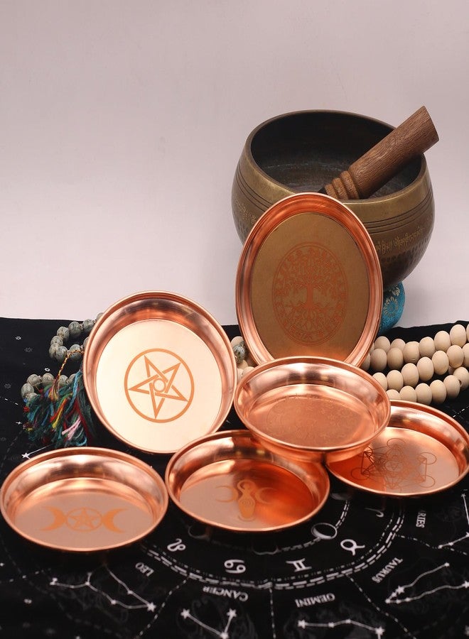 Amitofo Copper Offering Bowl Prayer Ritual Plate Great for Altar,Incense Burner, smudging Bowl, Offering Dish,Candle Trays, Ash Catcher,Jewelry Dish(Twelve Tonstellations) - Image 5