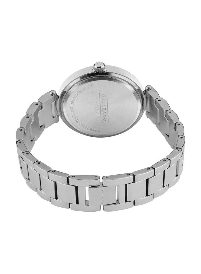 Giordano Eleganza Collection Analog Watch for Women with Color Variant, and Crystal Studded Metal Strap to Complement Your Look, Gift for Women - A2037 - Image 5