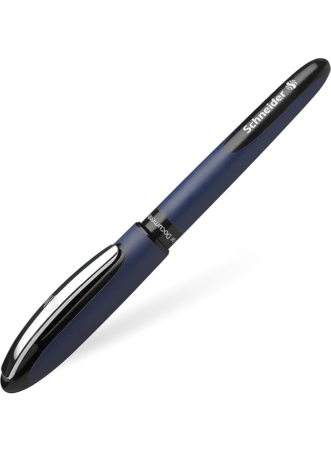 Schneider One Business Rollerball Pen 0.6 Mm Line Width And Ultra Smooth Tip Made In Germany 1 Blister Card Black  - Image 1