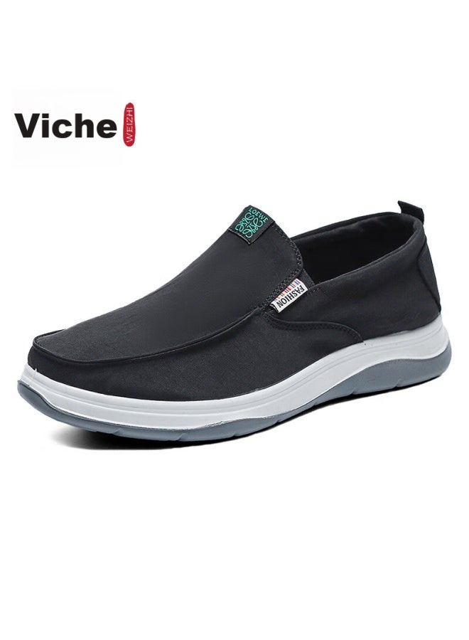Weizhi Weizhi, Old Beijing Cloth Shoes, Slip-on Loafers, Casual Canvas Shoes For Men, Wz1041, Size 39 - Image 1