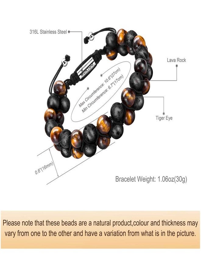 murtoo Bead Chakra Bracelets for Men and Women, Double-layered Healing Yoga Crystals Beaded Bracelet, Natural Stone Mens Bracelet for Meditation, Relax Anxiety - Image 3