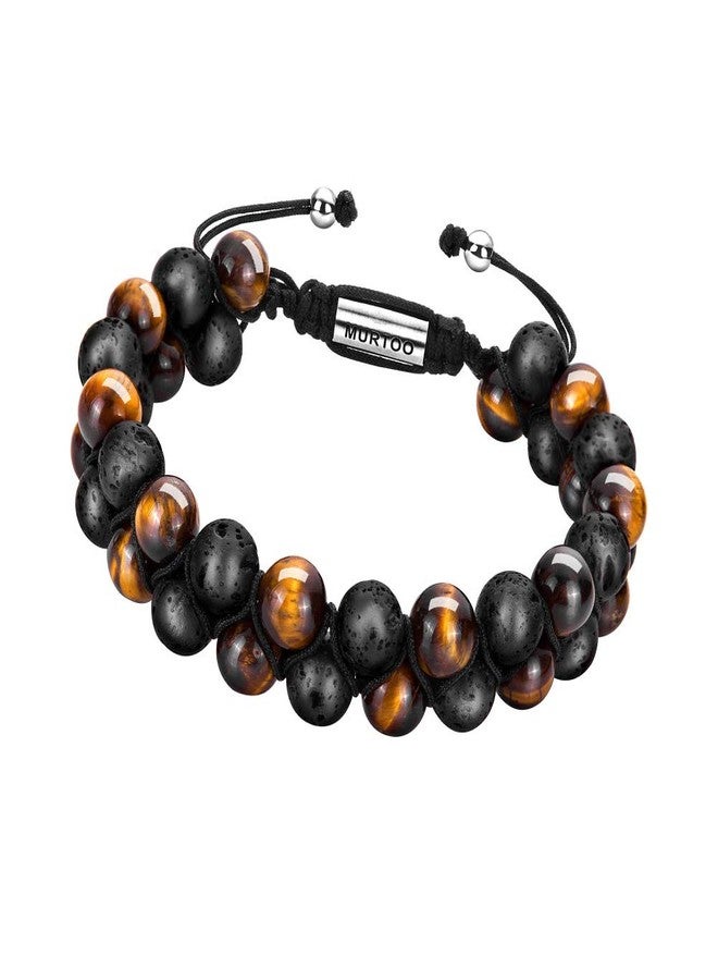 murtoo Bead Chakra Bracelets for Men and Women, Double-layered Healing Yoga Crystals Beaded Bracelet, Natural Stone Mens Bracelet for Meditation, Relax Anxiety - Image 2