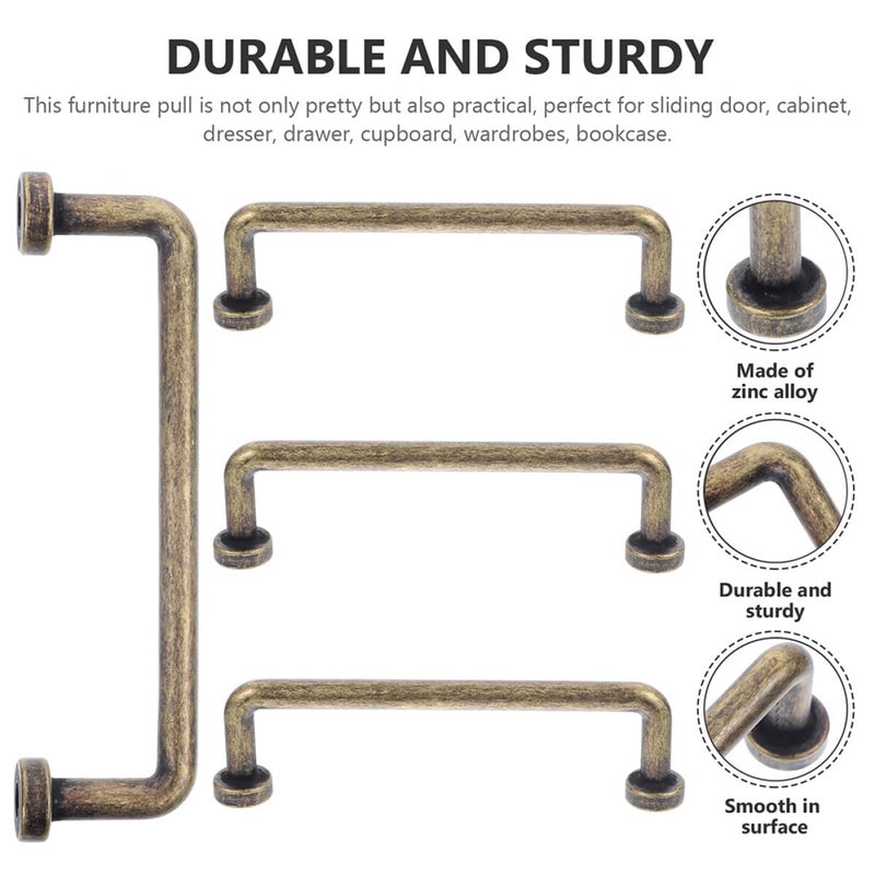 Vintage Cabinet Pull Handle Antique Copper Finish 128mm Hole Spacing For Kitchen Dresser Wardrobe - Image 5