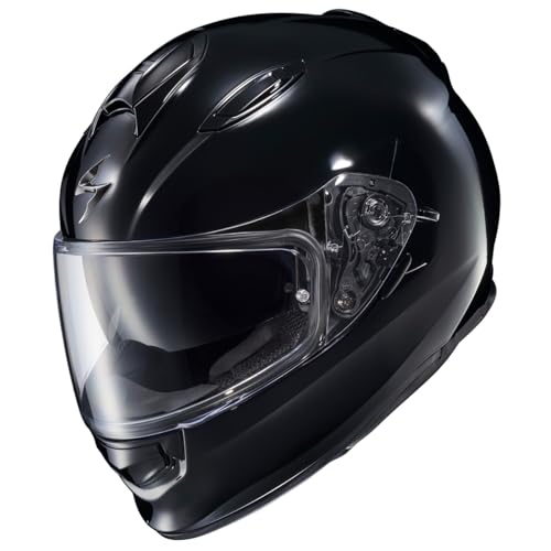 ScorpionEXO خوذة دراجة نارية كاملة الوجه ScorpionEXO Ryzer مع درع جاهز لـ Pinlock مع جيوب مكبر الصوت المدمجة معتمدة من DOT ECE صلبة (أسود لامع - كبير) - Image 2