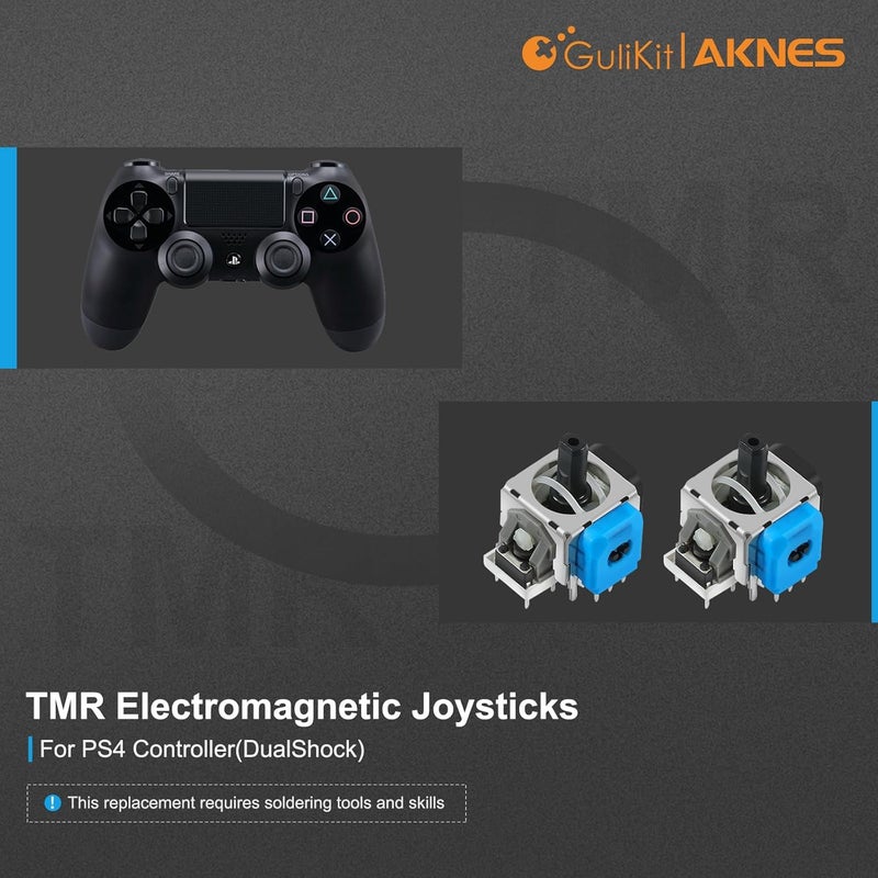 AKNES GuliKit TMR Joysticks Replacement for DualShock PS4 Controller | Thumbstick Grips for PlayStation 4 Controller, Thumbstick Caps Included - Image 2