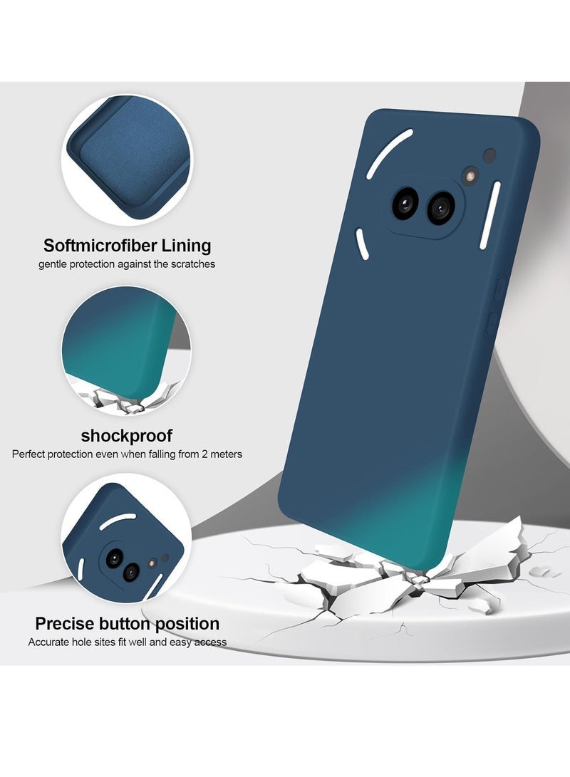 Gulf Trend Silky Touch Liquid Silicone Case Compatible with Nothing Phone 2a / 2a Plus, Anti-Scratch, Shockproof Protective Cover, Soft Touch Grip, Durable Protection for 6.7-Inch Smartphone (Blue) - Image 5