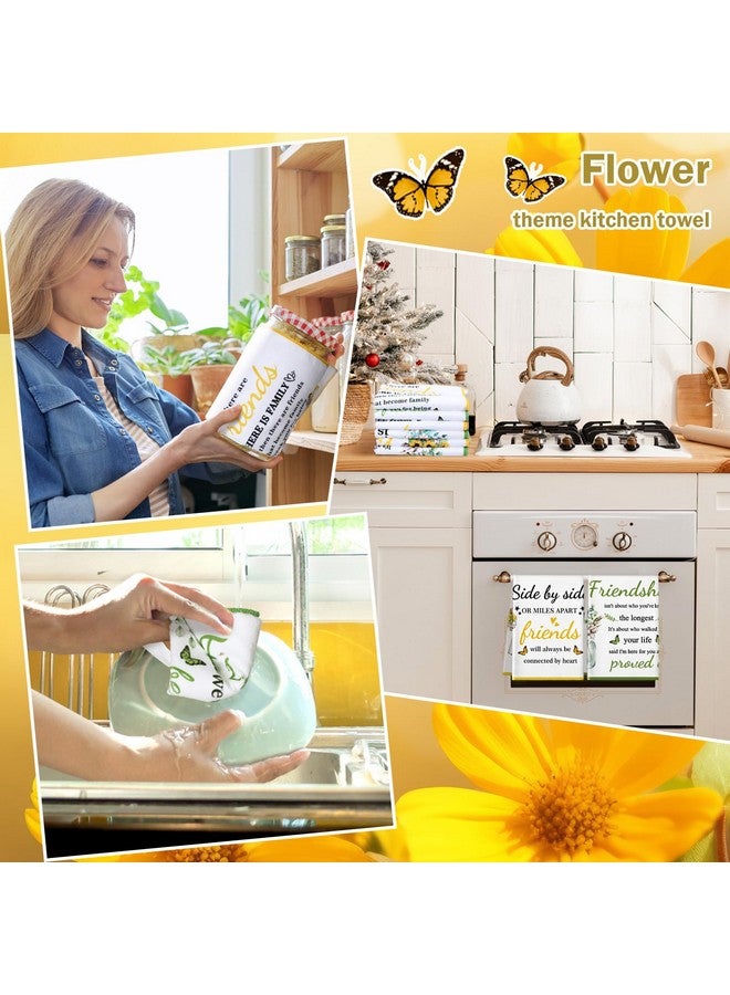 فيسيشي مناشف مطبخ مسيحية من Vesici، 6 قطع، مناشف يد بنقشة زهور الصداقة، مناشف شاي، منشفة وجه، منشفة أطباق مسيحية، هدايا عيد الميلاد للأصدقاء، هدايا لزملاء العمل والموظفات مع أقوال ملهمة - Image 5