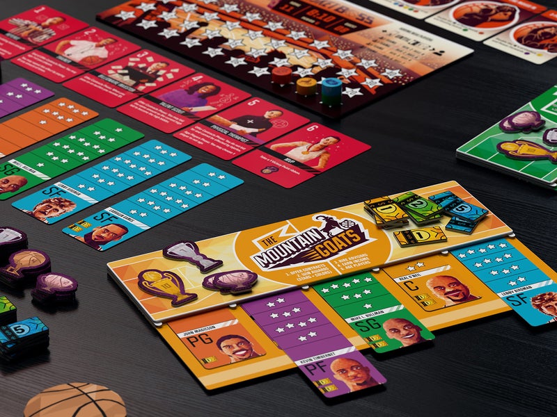 BOARD GAME TABLES.COM باسكت بوس - لعبة لوحية - استراتيجية - لعبة مزاد لوحية - لعبة رياضية لوحية - 2-5 لاعبين - 40 دقيقة وقت اللعب - Image 5