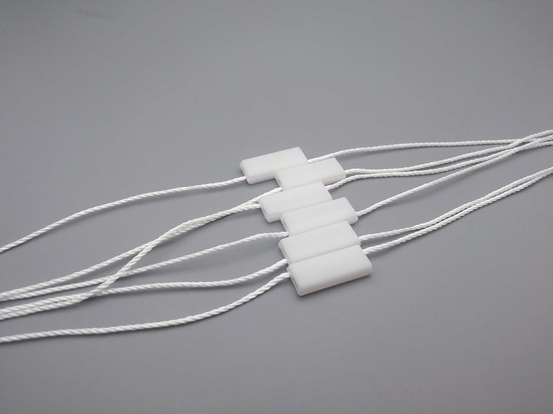 Red Dot Gift Tag Strings, 10 Inch White Nylon Snap Lock Pin - 1000 Pcs Plastic Tag Fastener Hook Ties - Image 3