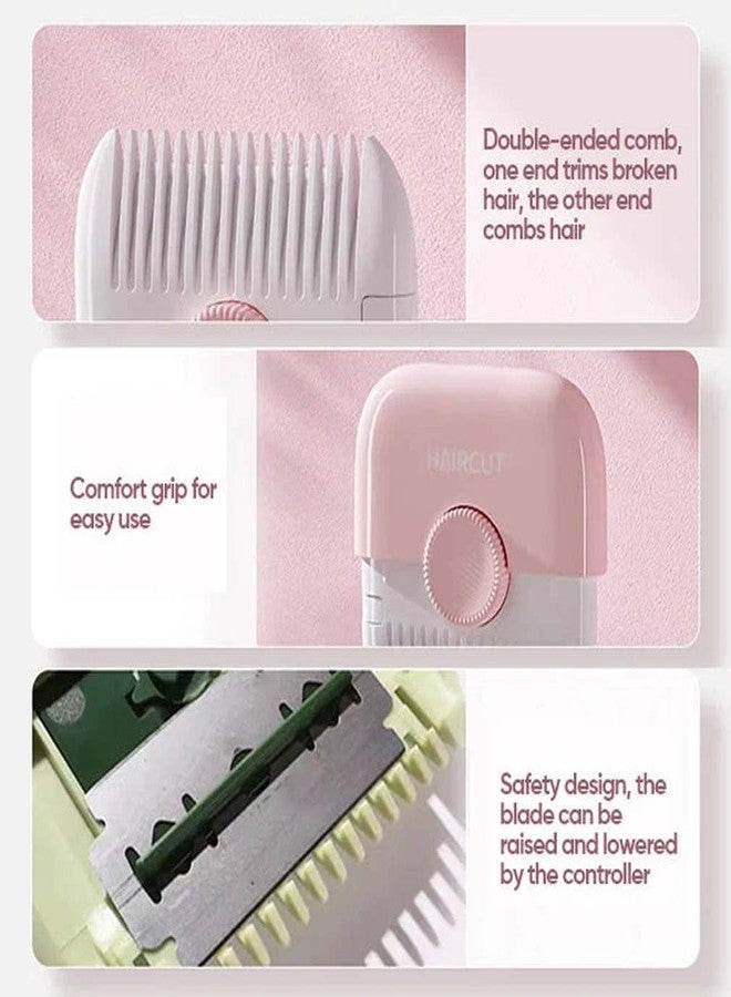 2-in-1 Hair Trimming and Thinning Comb - Dual-Sided Razor with Sharp Edges for Cutting and Styling (Grey) - Image 4