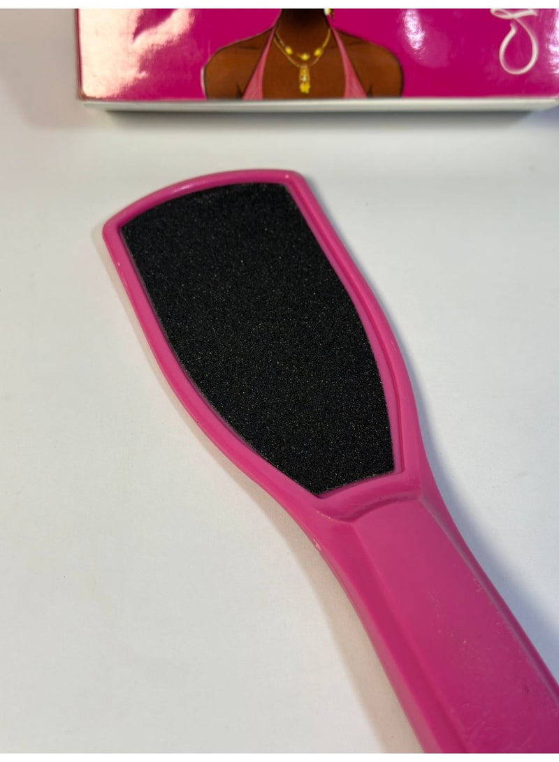 Professional-designed foot file, double-sided pedicure tool suitable for both men and women, effective in treating cracked heels, dead skin removal and foot exfoliation tool, multi-colored, one piece - Image 1