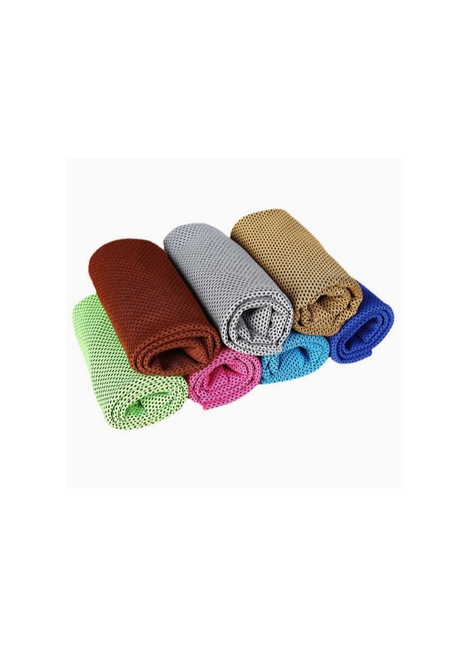 Generic Quick Drying Absorbent Towel, Yoga Fitness Absorbent Towel, 30 * 90cm Purple Cooling Towel With Silicone Portable Storage Box  - Image 3