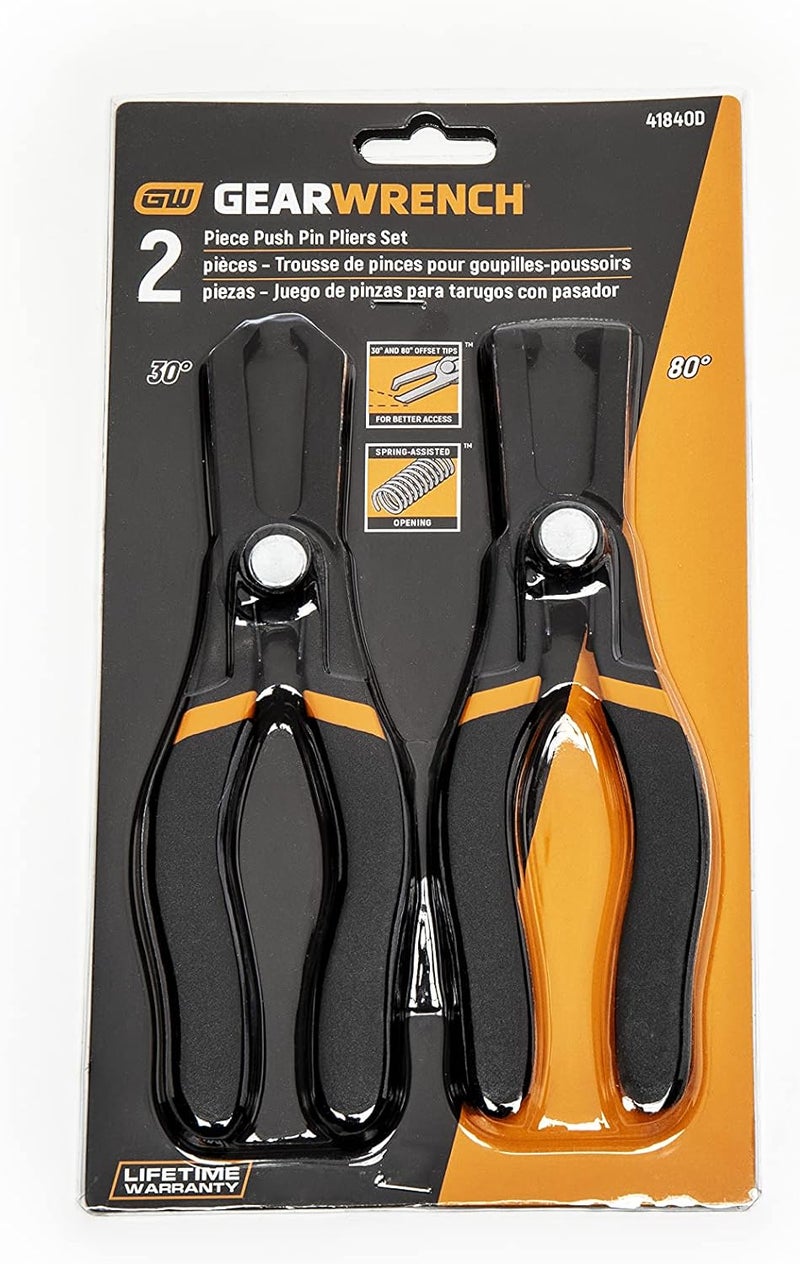 GEARWRENCH 2 Pc 30  80 Push Pin Plier Set  41840D - Image 2