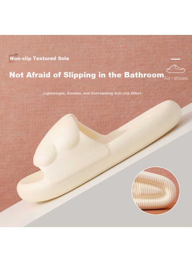 Iqgd Women's Thick-soled Slippers Outdoor Home Bathroom Shower Anti-slip Couples Slides Syc Pink Size 38-39