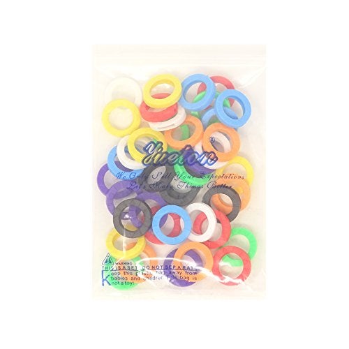yueton Key Cap Covers 40pcs Silicone Key Caps Tags Sleeve Rings Key Identifier Code Rings in 8 Colors - Image 4