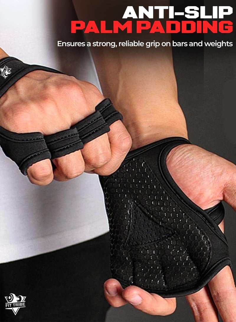 FIT TRIBE Weight Lifting Gloves for Men & Women – Non-Slip Grip, Breathable & Lightweight Gym Gloves for Powerlifting, Fitness, Workout & Home Gym - Image 3