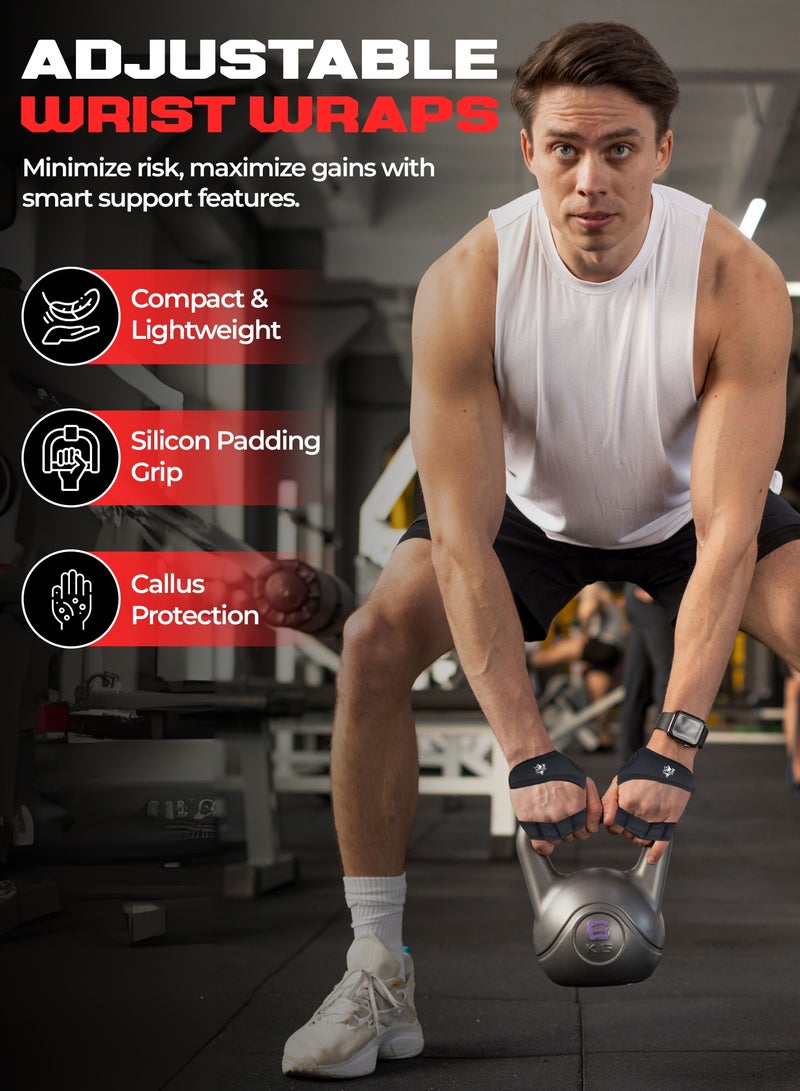 FIT TRIBE Weight Lifting Gloves for Men & Women – Non-Slip Grip, Breathable & Lightweight Gym Gloves for Powerlifting, Fitness, Workout & Home Gym - Image 5