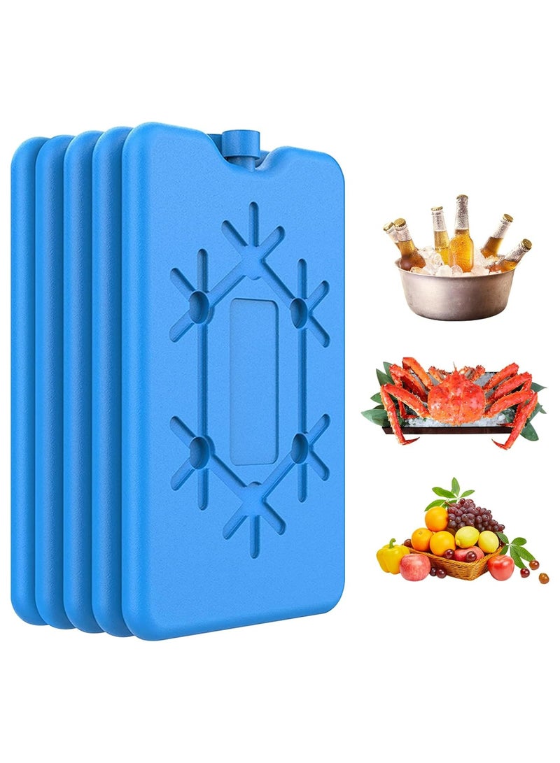 Oasisgalore 5Pcs Reusable Ice Packs for Cool Box, Travel, Lunch, and Picnic (200ML)  - Image 1