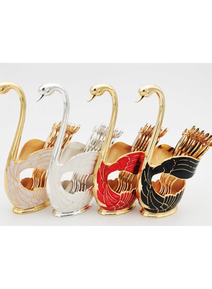 قاعدة الأوزّة المبدعة 6 قطع الحلوى ملعقة القهوة - Image 3