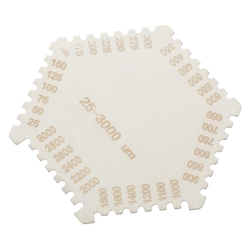 Stainless Steel Wet Film Thickness Gauge Accurate Hex Measurement Tool for Welding - Image 2