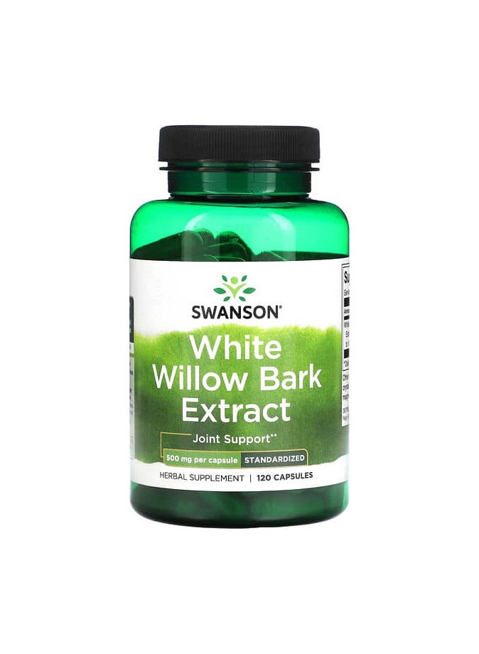 White Willow Bark Extract, 500 mg, 120 Capsules
