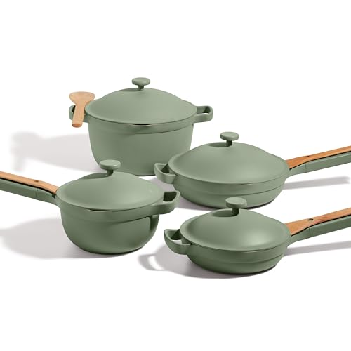Our Place Cookware Set - 13-Piece Kit Including the Always Pan, Perfect Pot and Spatulas | Multifunctional, Toxin-Free Nonstick | Heat Safe up to 450°F | Oven, Stove, Induction Compatible | Sage - Image 1
