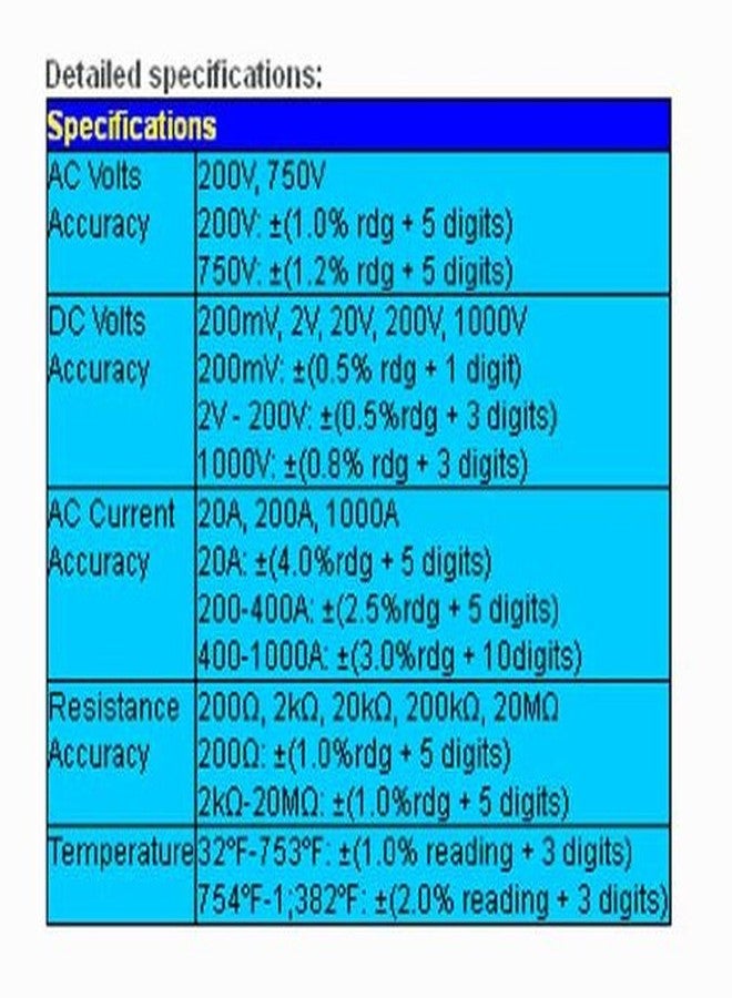 Elenco ST-1012 Digital AC Clamp Meter, 600-Amp - Image 2