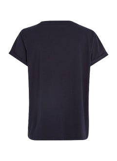 TOMMY HILFIGER Women's Original Logo Lounge T-Shirt, Navy  - Image 5