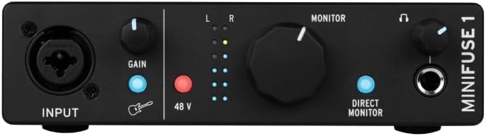 Arturia MiniFuse 1 USB-C Audio Interface - Black 1-in/2-out with Mic/Line/Instrument Preamp and Software Suite for Mac/PC - Image 2