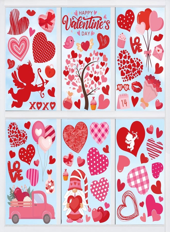 Zevulizen Valentine’s Day Decor Window Clings (Valentine's Day Window Clings) - Image 1