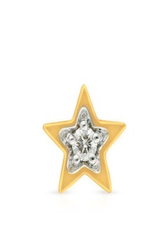 Malabar Gold and Diamonds دبوس أنف من الألماس الأصفر النقي 18 قيراطًا 750 درجة نقاء MNGNNP0291YVS-G للنساء  - Image 2