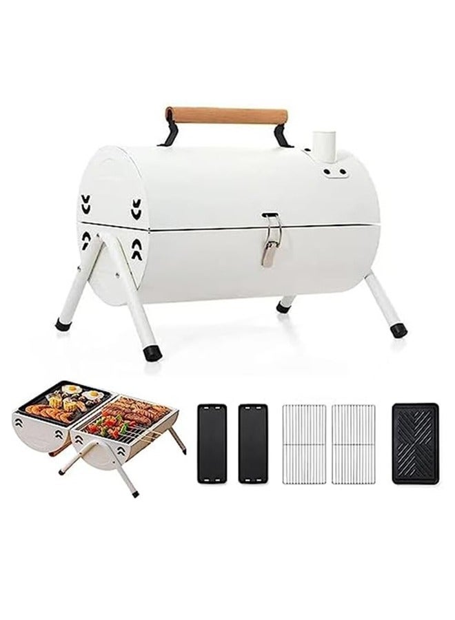 Generic Portable Charcoal Barbecue Grill UAE – Outdoor Double-Sided BBQ Grill for Camping, Balcony, Patio – Smokeless Folding BBQ Stove  - Image 1