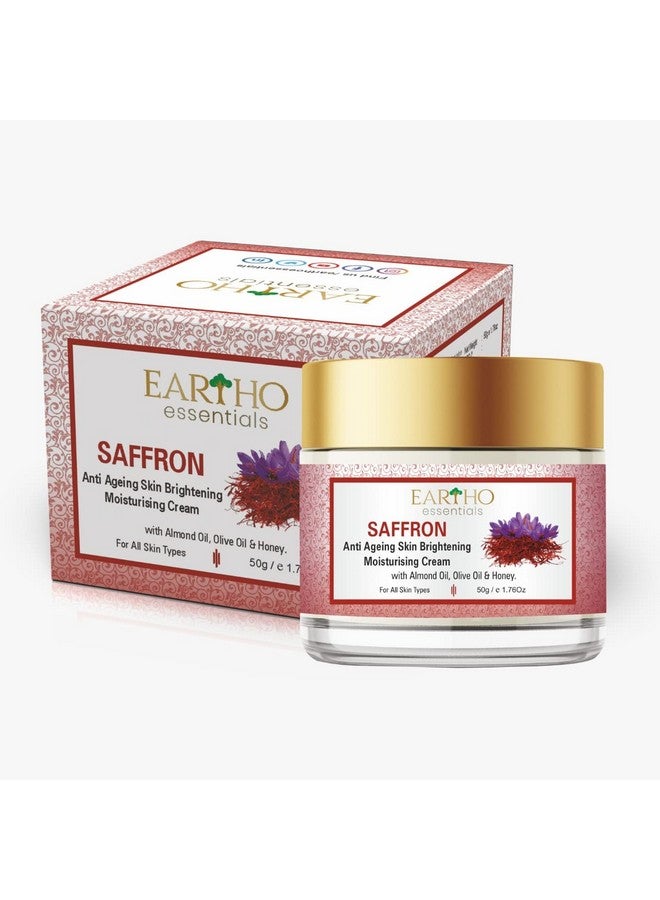Eartho Essentials Saffron Anti Ageing Brightening Moisturising Cream with almond & honey 50g - Image 1
