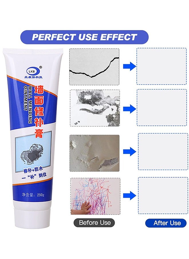 LKB Wall Mending Ointment Cream With Scraper Wall Spackle Repair Paste Wall Mending Agent Fill The Holes For Home Wall Plaster Dent Easy Solution, For Wall, Wood And Plaster 250G  - Image 4