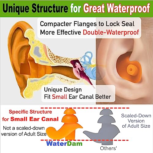 WaterDam Swimming Ear Plugs Great Waterproof Ultra Comfy Earplugs Prevent Swimmer's Ear - Image 4