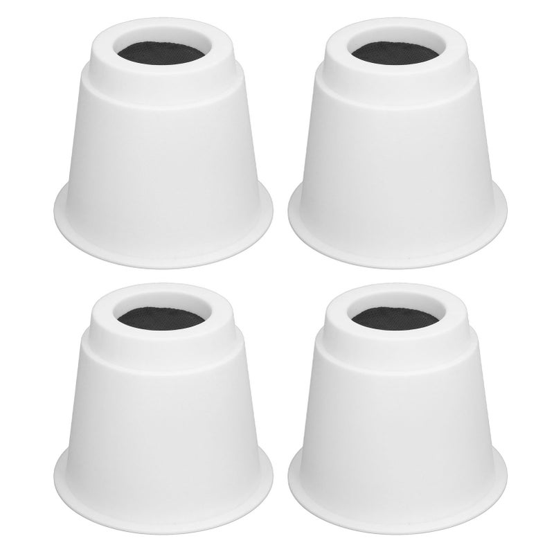 4Pcs 5 Inch Heavy Duty Round Furniture Bed Risers Lifter with Anti Slip Top for Table Chair Desk Sofa - Image 1