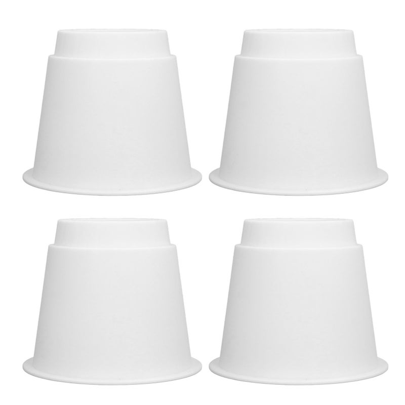 4Pcs 5 Inch Heavy Duty Round Furniture Bed Risers Lifter with Anti Slip Top for Table Chair Desk Sofa - Image 3