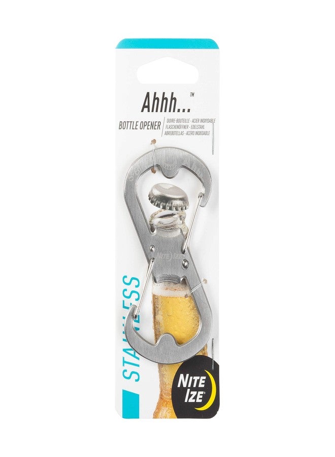 Nite Ize Ahhh Dual Bottle Opener, S-Biner Dual Carabiner with Double-Sided Bottle Openers, Stainless Steel - Image 1