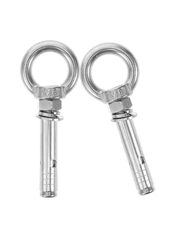 M8x60 Stainless Steel Eye Bolts 2 Pack Heavy Duty Lifting Ring for Hammock Installation Hardware - Image 1