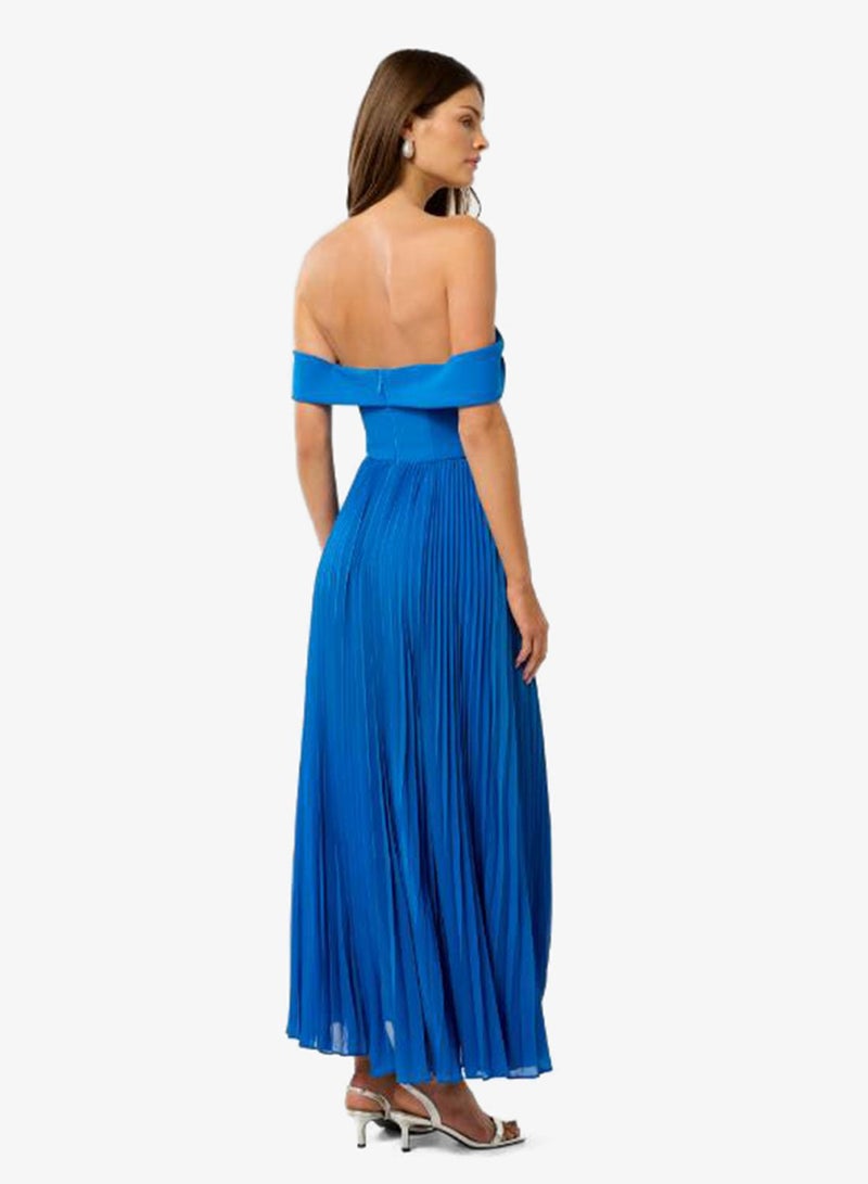 forever new Louise Off Shoulder Pleated Maxi Dress - Image 2