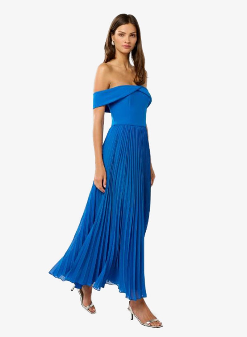 forever new Louise Off Shoulder Pleated Maxi Dress - Image 3