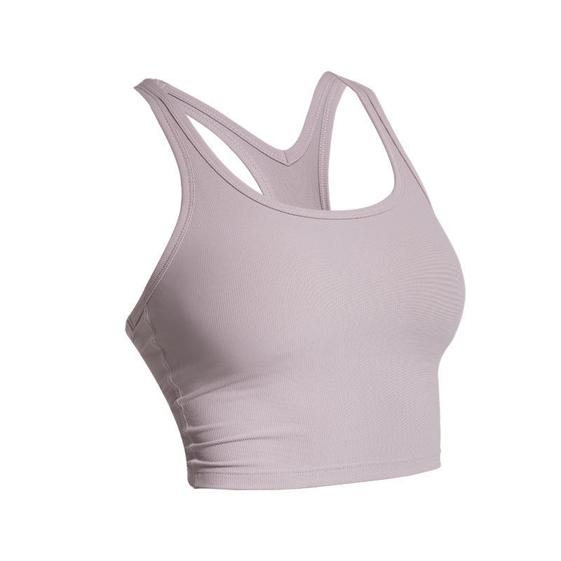 Generic Fashion Anti-Exposure Sports Bra for Running Yoga Lilac