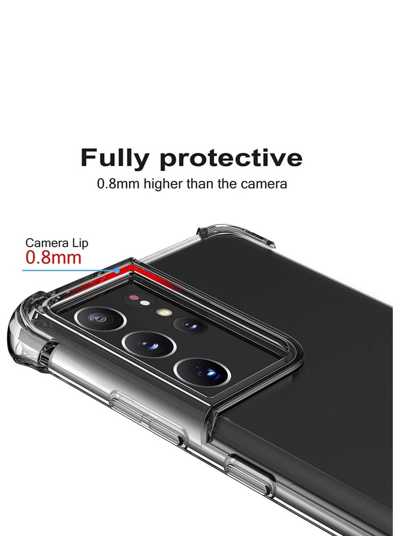 DUSALA Samsung Galaxy S21 Ultra 5G Case Cover Back Air Cushion Soft Silicone Shockproof Ultra Slim Premium Material Bumper Corner (Clear) - Image 4