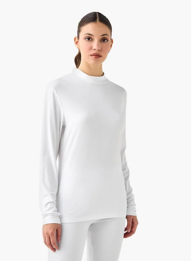 Splash FAV Regular Fit High Neck Long Sleeves T-shirt - Set of 2