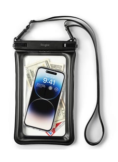 Ringke Waterproof Phone Pouch Floating [Air Pockets] Waterproof Phone Case Compatible with iPhone , Dry Bag Designed for Samsung Galaxy  Pixel 7 pro - Black  - Image 1