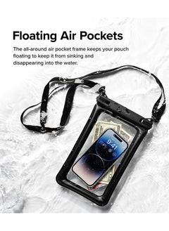 Ringke Waterproof Phone Pouch Floating [Air Pockets] Waterproof Phone Case Compatible with iPhone , Dry Bag Designed for Samsung Galaxy  Pixel 7 pro - Black  - Image 3