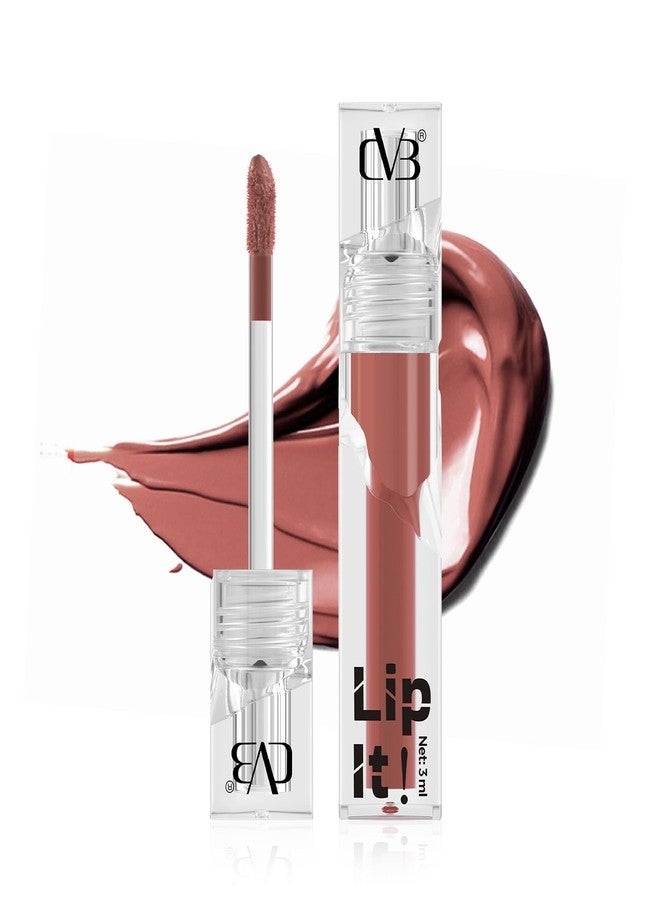 CVB C266 Lit It Liquid Lip Matte Luxe Lip Gloss - Long-Lasting, Smudge-Proof Matte Finish | Lightweight, High-Pigment Lip Color for All-Day Wear (14 NAUGHTY NUDIT) - Image 1