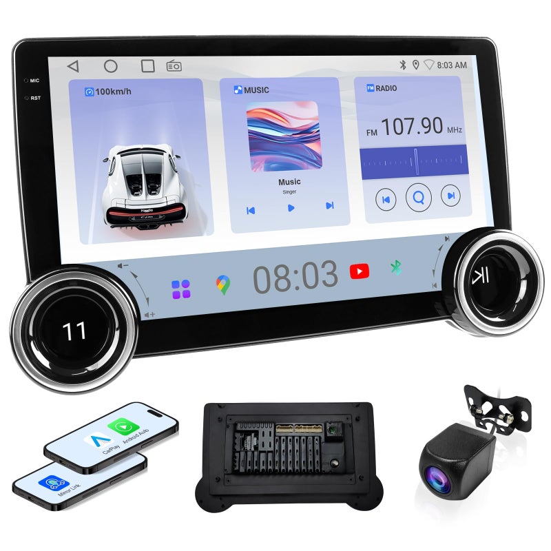 HauDio 101 Wireless CarPlay Android Auto Car Stereo 2GB RAM 64GB ROM DSP Sound 1080P Backup Camera Bluetooth 50 HD Touchscreen Media Receiver - Image 2