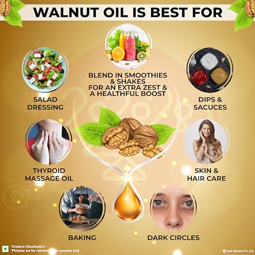 IndicWisdom Wood Pressed Walnut Oil 200 ml (Cold Pressed Walnut Oil - Extracted on Wooden Churner) - Image 4